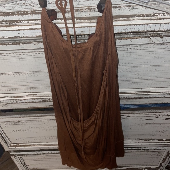 Wet seal like new brown with stones halter top fine size xl - Picture 3 of 4